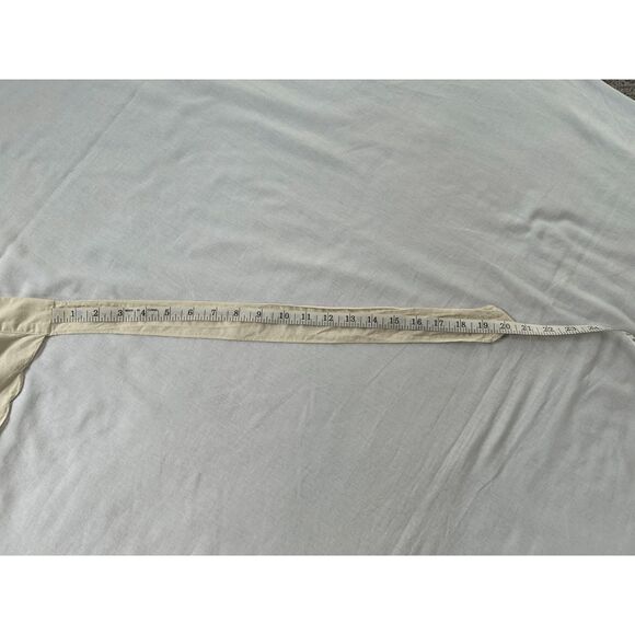 Handmade Kitchen Apron, Cream Colored, Embroidered, Pocket, Tie, Flowers, - Picture 7 of 8